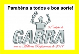 SAI A 3ª E ÚLTIMA LISTA DOS PROFISSIONAIS INDICADOS AO 31º GARRA